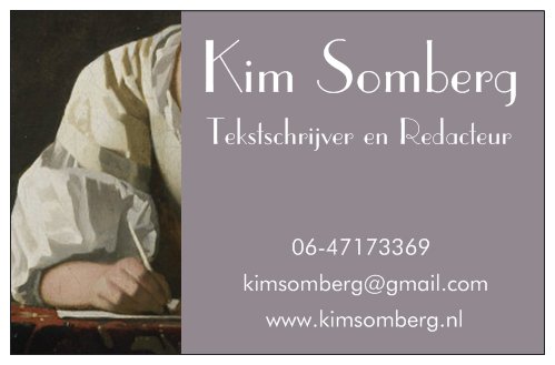 Kim Somberg, tekstschrijver en redacteur